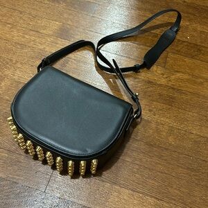 Alexander Wang leather purse with gold studs